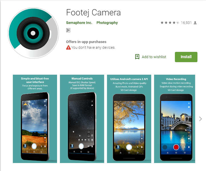 Die besten acht Android-Kamera-Apps zum professioneller Fotos