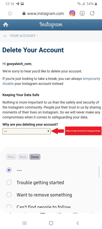 Wie Sie Ihren Instagram-Account dauerhaft löschen
