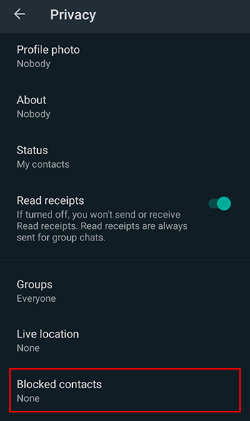Wie man nervige Personen in WhatsApp blockieren android