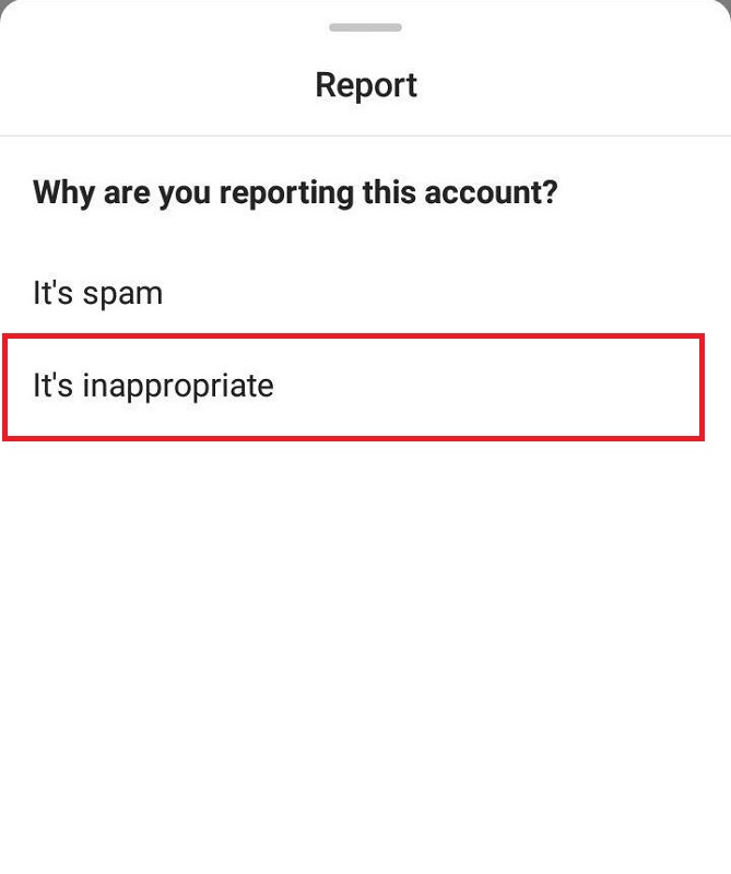 Instagram fake account melden anonym, spam beitrag profil bild