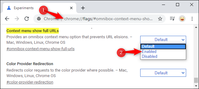 Chrome vollständige URL anzeigen,  komplette URL, google
