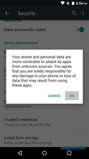 Unbekannte quellen zulassen Android, aktivieren, ausschalten